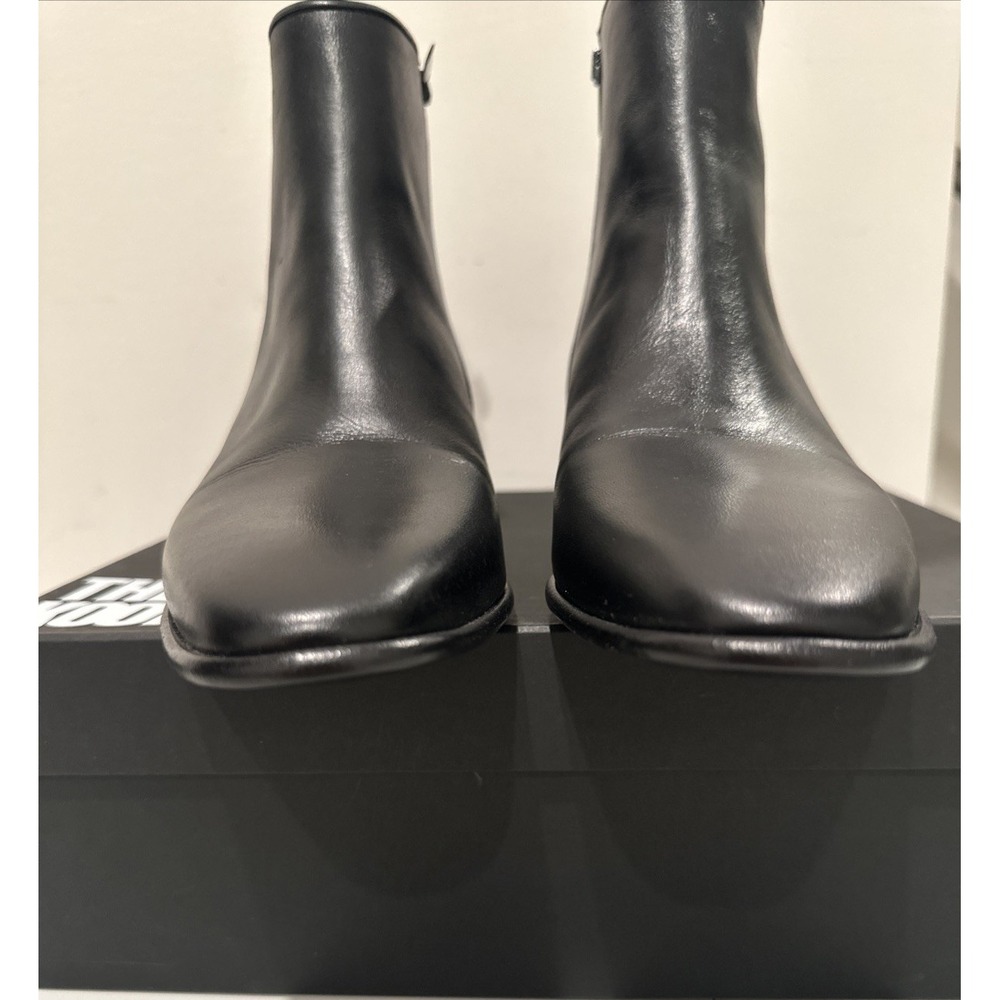 The Kooples Sze 42 US 8 Vestiaire Carry Over Smooth Leather Boots Side Zip Black - Picture 4 of 15